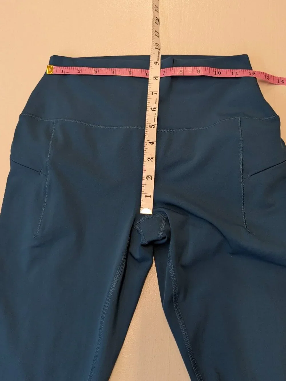 Spyder Active Size Small Greenish Blue Performance Leggings w/ Zippered Pockets